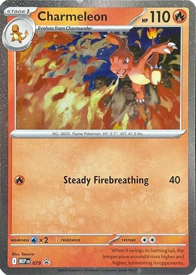 Charmeleon - 079 (Cosmos Holo) (MEP) #079 Promo (Holofoil Near Mint) ME: Mega Evolution Promo Pokemon: 2025