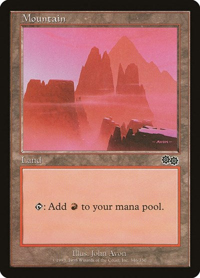 Mountain 346 (USG) #346 Land (Lightly Played) Urza's Saga Magic: The Gathering: 1998