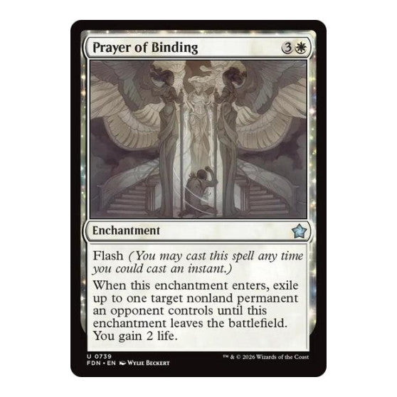 Prayer of Binding 0739 (FDN) #739 Uncommon (Lightly Played) Foundations Magic: The Gathering: 2024