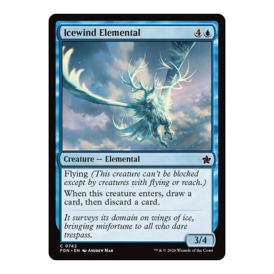 Icewind Elemental 0742 (FDN) #742 Common (Lightly Played) Foundations Magic: The Gathering: 2024