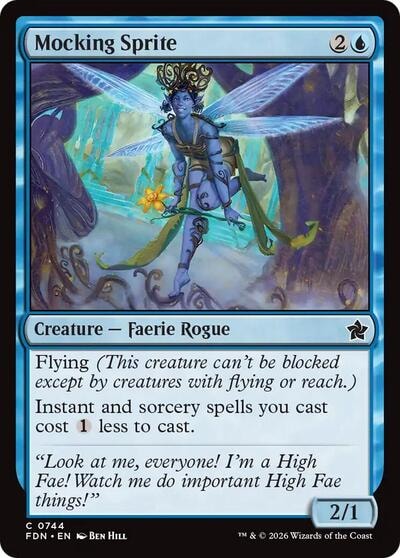 Mocking Sprite 0744 (FDN) #744 Common (Lightly Played) Foundations Magic: The Gathering: 2024