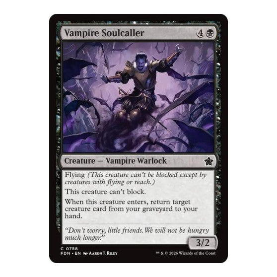 Vampire Soulcaller (0758) (FDN) #758 Common (Lightly Played) Foundations Magic: The Gathering: 2024