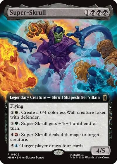 Super-Skrull (Extended Art) (MSH) #409 Rare (Foil Near Mint) Marvel Super Heroes Magic: The Gathering: 2026