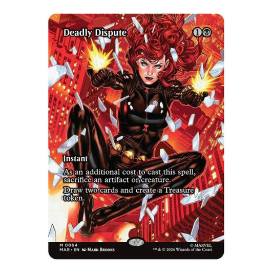 Deadly Dispute (Borderless) (MAR) #64 Mythic Rare (Near Mint) Marvel Universe Eternal-Legal Magic: The Gathering: 2025