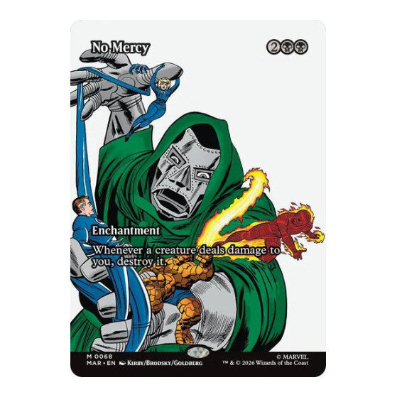 No Mercy (Borderless) (MAR) #68 Mythic Rare Marvel Universe Eternal-Legal Magic: The Gathering: 2025