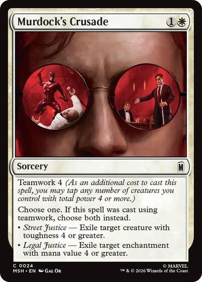 Murdock's Crusade (MSH) #24 Common (Lightly Played) Marvel Super Heroes Magic: The Gathering: 2026