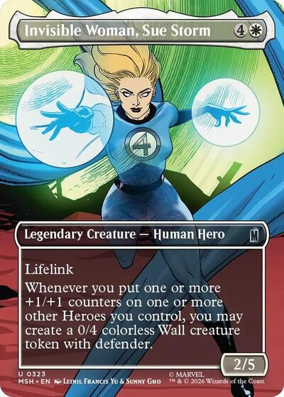 Invisible Woman Sue Storm Borderless (MSH) #323 Uncommon (Lightly Played) Marvel Super Heroes Magic: The Gathering: 2026