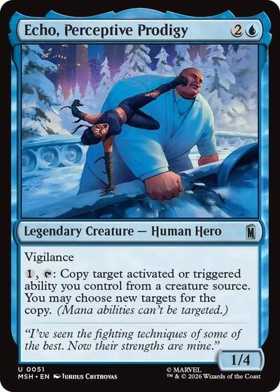 Echo, Perceptive Prodigy (MSH) #51 Uncommon (Lightly Played) Marvel Super Heroes Magic: The Gathering: 2026