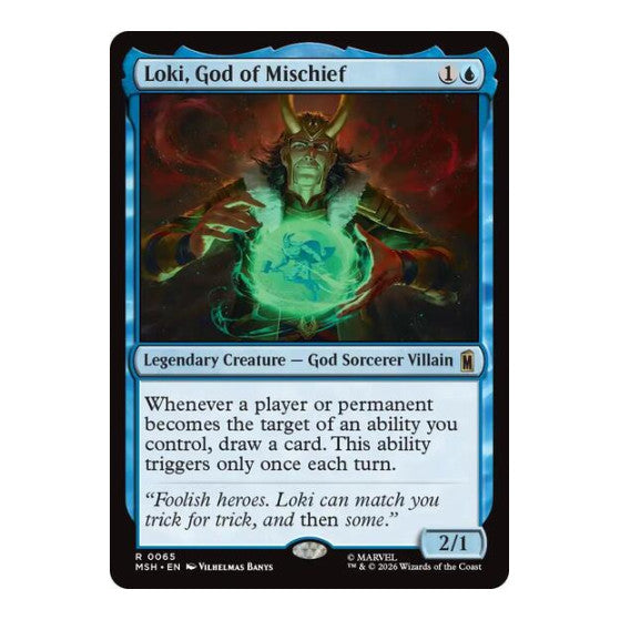 Loki, God of Mischief (MSH) #65 Rare (Foil Near Mint) Marvel Super Heroes Magic: The Gathering: 2026