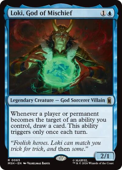 Loki, God of Mischief (MSH) #65 Rare Marvel Super Heroes Magic: The Gathering: 2026