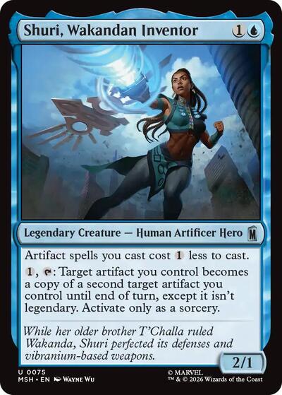 Shuri, Wakandan Inventor (MSH) #75 Uncommon (Lightly Played) Marvel Super Heroes Magic: The Gathering: 2026