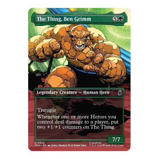 The Thing, Ben Grimm (Borderless) (MSH) #322 Uncommon Marvel Super Heroes Magic: The Gathering: 2026