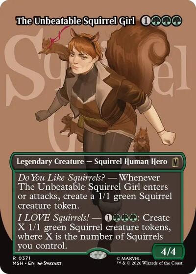 The Unbeatable Squirrel Girl (Borderless) (MSH) #371 Rare (Near Mint) Marvel Super Heroes Magic: The Gathering: 2026