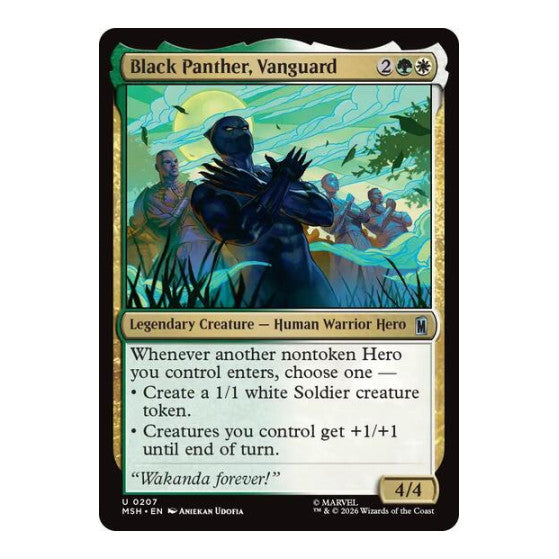Black Panther, Vanguard (MSH) #207 Uncommon (Foil Lightly Played) Marvel Super Heroes Magic: The Gathering: 2026