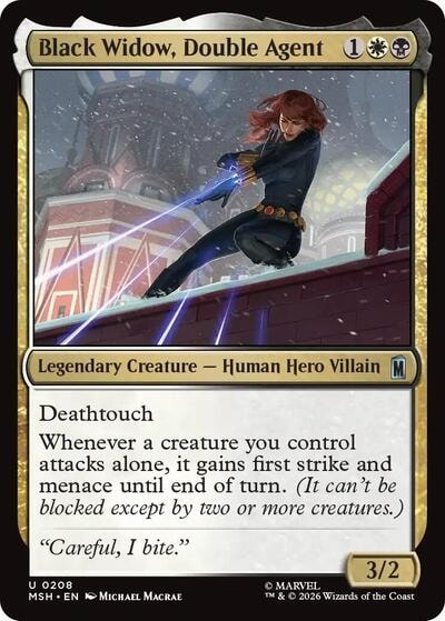 Black Widow, Double Agent (MSH) #208 Uncommon (Lightly Played) Marvel Super Heroes Magic: The Gathering: 2026