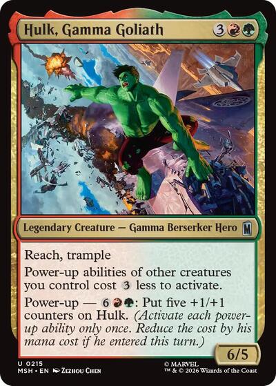 Hulk Gamma Goliath (MSH) #215 Uncommon (Lightly Played) Marvel Super Heroes Magic: The Gathering: 2026