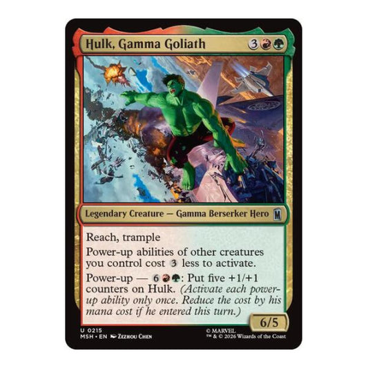 Hulk, Gamma Goliath (MSH) #215 Uncommon (Lightly Played) Marvel Super Heroes Magic: The Gathering: 2026