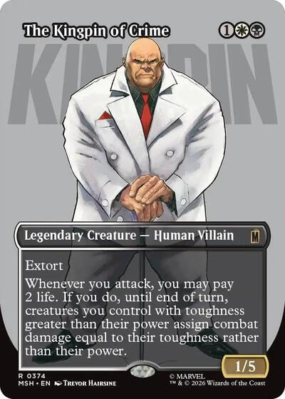 The Kingpin of Crime (Borderless) (0374) (MSH) #374 Rare (Foil Near Mint) Marvel Super Heroes Magic: The Gathering: 2026