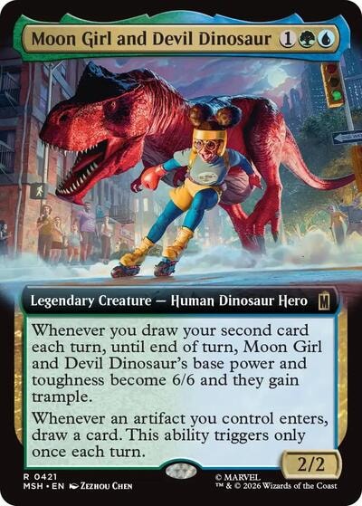 Moon Girl and Devil Dinosaur (Extended Art) (MSH) #421 Rare (Near Mint) Marvel Super Heroes Magic: The Gathering: 2026