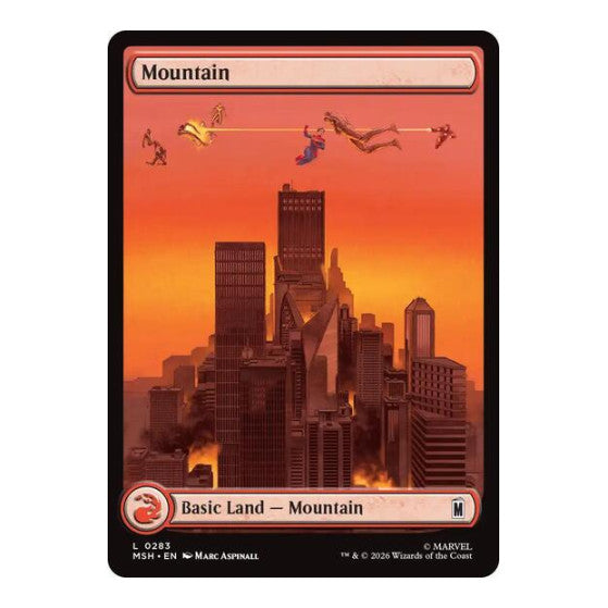 Mountain (0283) (MSH) #283 Land (Foil Lightly Played) Marvel Super Heroes Magic: The Gathering: 2026
