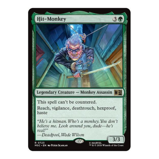 Hit-Monkey (MSC) #723 Rare (Foil Near Mint) Commander: Marvel Super Heroes Magic: The Gathering: 2026