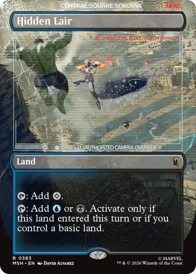 Hidden Lair (Borderless) (MSH) #383 Rare Marvel Super Heroes Magic: The Gathering: 2026