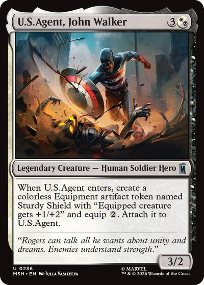 U.S.Agent, John Walker (MSH) #236 Uncommon (Foil Near Mint) Marvel Super Heroes Magic: The Gathering: 2026