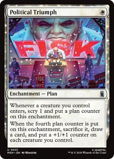 Political Triumph (MSH) #31 Uncommon (Lightly Played) Marvel Super Heroes Magic: The Gathering: 2026