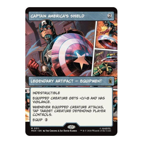 Captain America's Shield (Borderless) (0311) (MSH) #311 Rare (Near Mint) Marvel Super Heroes Magic: The Gathering: 2026