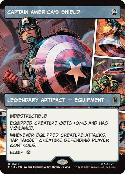 Captain America's Shield (Borderless) (0311) (MSH) #311 Rare (Near Mint) Marvel Super Heroes Magic: The Gathering: 2026