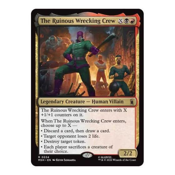 The Ruinous Wrecking Crew (MSH) #224 Rare (Lightly Played) Marvel Super Heroes Magic: The Gathering: 2026