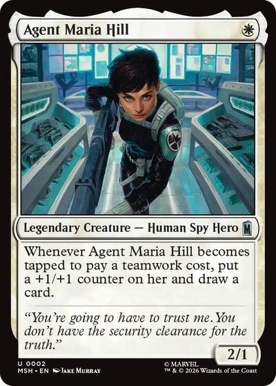 Agent Maria Hill (MSH) #2 Uncommon (Lightly Played) Marvel Super Heroes Magic: The Gathering: 2026