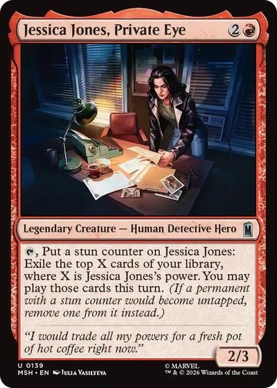 Jessica Jones, Private Eye (MSH) #139 Uncommon (Lightly Played) Marvel Super Heroes Magic: The Gathering: 2026