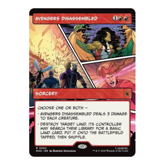 Avengers Disassembled (Borderless) (MSH) #302 Rare (Near Mint) Marvel Super Heroes Magic: The Gathering: 2026