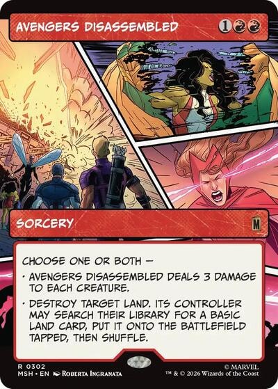 Avengers Disassembled (Borderless) (MSH) #302 Rare (Near Mint) Marvel Super Heroes Magic: The Gathering: 2026