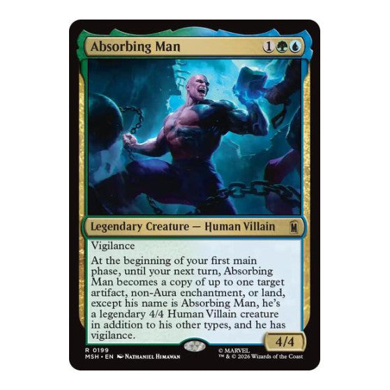 Absorbing Man (MSH) #199 Rare (Lightly Played) Marvel Super Heroes Magic: The Gathering: 2026