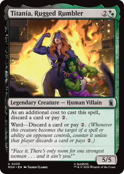 Titania Rugged Rumbler (MSH) #235 Uncommon (Lightly Played) Marvel Super Heroes Magic: The Gathering: 2026