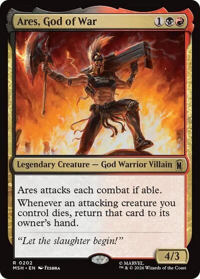 Ares, God of War (MSH) #202 Rare (Near Mint) Marvel Super Heroes Magic: The Gathering: 2026