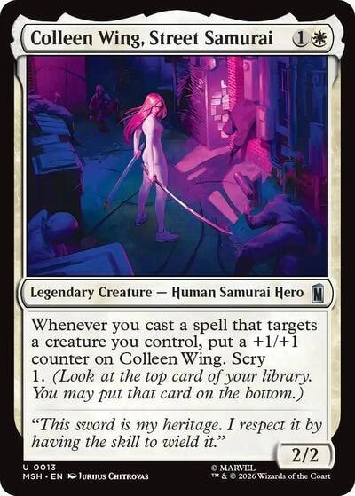 Colleen Wing, Street Samurai (MSH) #13 Uncommon (Lightly Played) Marvel Super Heroes Magic: The Gathering: 2026