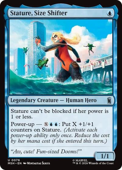 Stature, Size Shifter (MSH) #76 Uncommon (Lightly Played) Marvel Super Heroes Magic: The Gathering: 2026