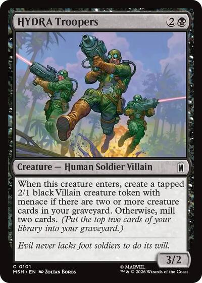 HYDRA Troopers (MSH) #101 Common (Lightly Played) Marvel Super Heroes Magic: The Gathering: 2026