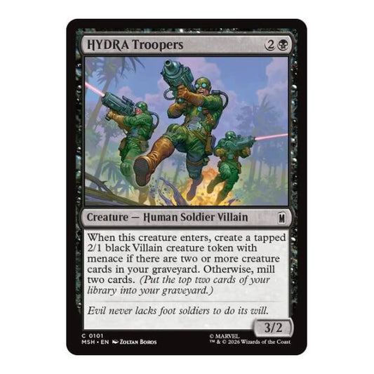 HYDRA Troopers (MSH) #101 Common Marvel Super Heroes Magic: The Gathering: 2026