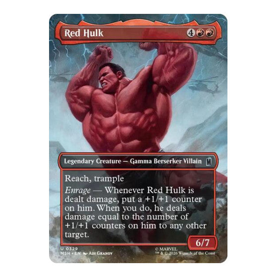 Red Hulk (Borderless) (MSH) #329 Uncommon (Lightly Played) Marvel Super Heroes Magic: The Gathering: 2026