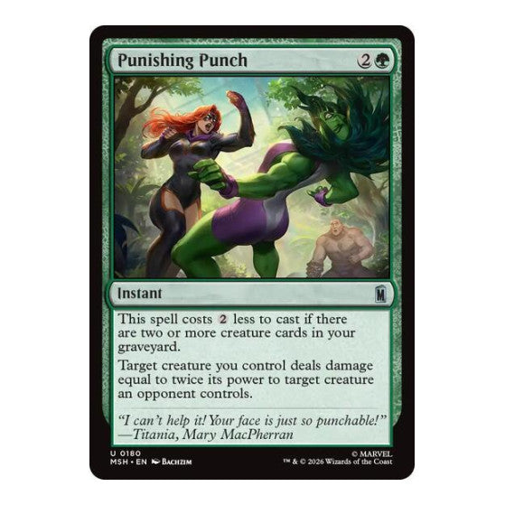 Punishing Punch (MSH) #180 Uncommon (Lightly Played) Marvel Super Heroes Magic: The Gathering: 2026
