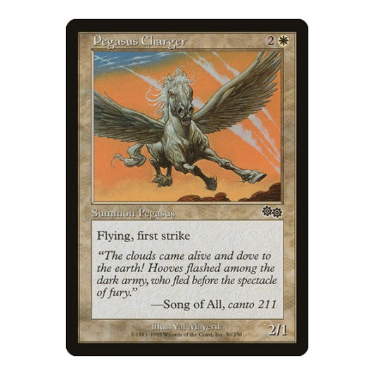 Pegasus Charger (USG) #30 Common (Lightly Played) Urza's Saga Magic: The Gathering: 1998