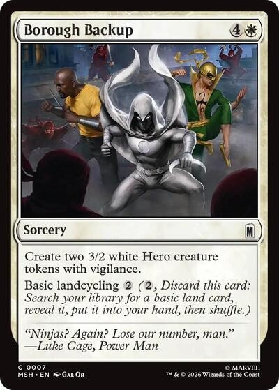 Borough Backup (MSH) #7 Common (Lightly Played) Marvel Super Heroes Magic: The Gathering: 2026