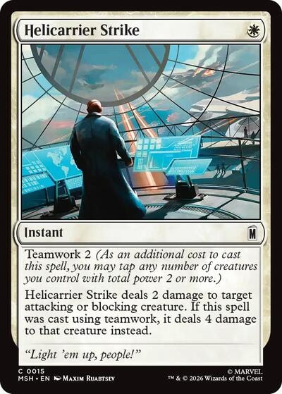 Helicarrier Strike (MSH) #15 Common (Lightly Played) Marvel Super Heroes Magic: The Gathering: 2026