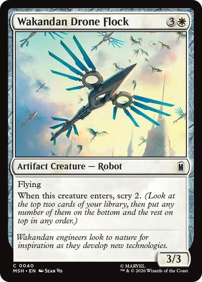 Wakandan Drone Flock (MSH) #40 Common (Foil Near Mint) Marvel Super Heroes Magic: The Gathering: 2026
