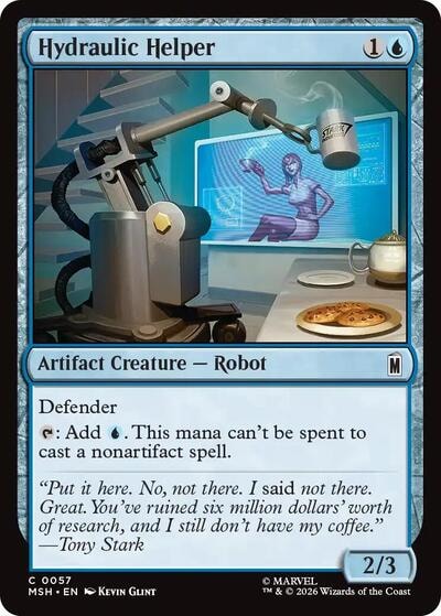 Hydraulic Helper (MSH) #57 Common (Lightly Played) Marvel Super Heroes Magic: The Gathering: 2026