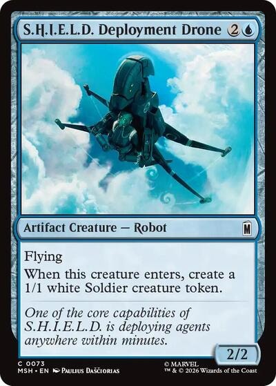 S.H.I.E.L.D. Deployment Drone (MSH) #73 Common (Lightly Played) Marvel Super Heroes Magic: The Gathering: 2026